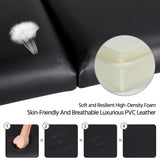 Massage Tables Portable Tattoo Table Adjustable Lash Bed Aluminium 3 Folding Spa Bed with Non-Woven Bag 24 inch Wide Black Yaheetech