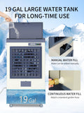 Uthfy 6500 CFM Swamp Cooler,49" Evaporative Air Cooler with 19 Gal Water Tank,5 Ice Box,120° Swing,Portable Air Conditioner with 3 Speeds,High Velocity Outdoor Cooling Fan for Garage,Patio,Factory Use