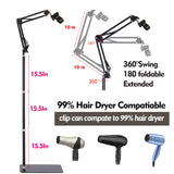 Hair Dryer Stand Holder Adjustable Hands Free Hair Dryer Holder YUNHAN