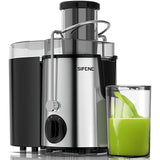 SIFENE Centrifugal Juicer Machine, 800W Peak Power Juice Extractor With 3 Inch Wide Mouth Feed Chute, Compact Fruit And Vegetable Maker For Whole Produce, 3 Speed Control, Stainless Steel