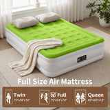 YENING Full Size Air Mattress with Built in Pump Raised Double Blow up Bed Inflatable Camping Airbed Electric 18 Inch Tall