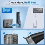Maynovia Water Flosser Cordless for Teeth, Water Pick Oral Irrigator with U Shaped Nozzle, 40–150 PSI DIY Mode, 350ML Large Tank, Rechargeable Portable Dental Flosser for Braces & Adults