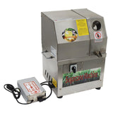 WYDDDARY 24V DC or 110V AC Electric Sugarcane Juice Extractor Electric 4 Rollers Sugar Cane Juicer Outdoor Juicer with Transformer and Transparent Window 450W