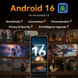 Blackview Fort 5 Rugged Phone Unlocked, Android 16 Outdoor Smartphone, 36GB RAM 256GB ROM, 108MP Night Vision Camera, 6.78" FHD+ 120Hz Display, 5000mAh Battery 10.7mm Slim Waterproof Cell Phones