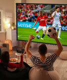 STWUI Outdoor-Projector-Screen-with-Stand - 120 inch Portable Projector Screen Indoor Outdoor Projector Screens 16:9 4K HD Lightweight Movie Screen with Carry Bag for Backyard Movie Night