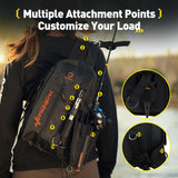 yuzhiyuan Fishing Sling Bag with Rod Strap, Small Fishing Bag Portable & Lightweight, Fish Small Tackle bag – Fits Tackle Boxes & Gear,Move Freely, Cast Smoothly - Fishing Gifts for Men