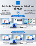 13-in-1 Docking Station Dual Monitor 4K LIONWEI USB C Hub for Laptop Mac