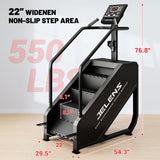 JELENS Stair Stepper Machine with LED Screen, 550 LBS Commercial Grade Stairmaster Machine, Stair Climber with 15 Resistance Levels, 24-164 Steps/Minute (Black)
