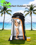 PZT Large Shower Tent, Portable Privacy Tent with Mesh Floor & Carrying Bag, Lightweight & Sturdy, Easy Set Up, Portable Changing Room for Camping & Hiking, Fishing, Beach