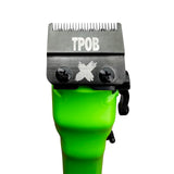 TPOB Slime 2 Barber Hair Clippers for Men 6800 RPM with Matte Green Case and X Fade Blade