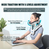 ALLILUYAA Cervical Neck Traction Device,Electric Air Pump Neck Stretcher Cervical Traction Device,with 3 Power Traction and 8 Airbag Support,Neck Brace which Decompresses the Neck and Relieves