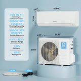 Cozeware E-Save 12000BTU Mini Split AC/Heating System 20 SEER2 208-230V