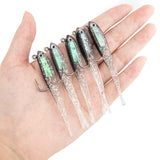 Syosisny 20PCS Premium 7cm Soft Fishing Lure with Lead Block Inside and Sharp Hook, Lifelike Forked Tail Minnow, Soft Bait with Hook for Freshwater and Saltwater