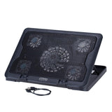 Laptop Cooling Pad Plastic Notebook Cooler Stand with 5 USB Fans