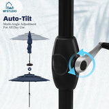MFSTUDIO 5 Pieces Outdoor Dining Set w/Umbrella for 4