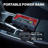 LOKITHOR JP400 Jump Starter with Air Compressor, 2500A 12V Portable Car Battery Booster Pack (8.5L Gas/6.5L Diesel) with ConnectMax Tech, 150PSI Tire Inflator, Auto-Shutoff & Dynamic Dwell (Red)