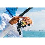 PENN Battle III Spinning Inshore Fishing Reel, HT-100 Front Drag, max of 15lb | 6.8kg, Made with Sturdy All-Aluminum Composition for Durability,Black/Gold