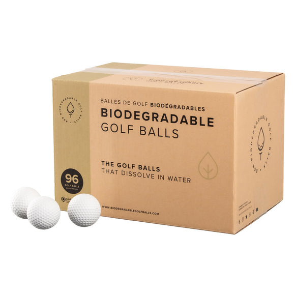 Biodegradable Golf Balls | Water Dissolvable | Eco Friendly | Dissolves in 2-4 Weeks (96) Biodegradable Golf Balls