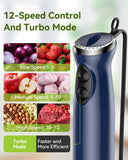 Immersion Blender Handheld 5 in 1 Hand Blender, 1000W Hand Mixer Stick, BPA-Free 12 Speed Handheld Blender 304 Stainless