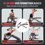 2026 Adjustable Weight Bench - 1000LBS Foldable Bench Press Workout Bench for Home Gym, Roman Chair & Incline Decline Flat Sit Up, Heavy Duty Full Body Dumbbell Fitness Bench