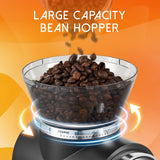 Ollygrin Conical Burr Coffee Grinder Electric, Compact Coffee Grinder for Home Use,Burr Mill Grinder with 30 Precise Grinding Sizes, Touch Panel, Removable Burr & Coffee Container, 2-12 Cups