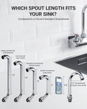 Phivan Commercial Sink Faucet Wall Mount 4" Center Hand Sink Faucet - 3-1/2" Gooseneck Spout, Dual Lever Handles for Commercial Kitchen, Laundry/Utility Room, Restaurant | Brass Body, Ceramic Valve