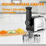 CHEFFANO Life Electric Meat Grinder, 2000W Max Sausage Stuffer Maker, Vegetable Cheese Grater with 3 Shredder Slicer Blades, 2 Blades, 3 Plates, Sausage Tube, 2 Meat Claws, Burger Press & Kubbe Kit