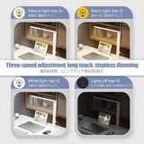Adjustable Laptop Lap Desk with LED Lamp - 70x48cm Portable Bed Tray Table for Home Office