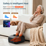 MOUNTRAX Foot Massager with Heating, Compression, Deep Shiatsu Kneading Electric for Plantar Fasciitis, Neuropathy, Improve Circulation and Pain Relief for Father and Mother's Day Gifts