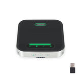 TONGVEO Bluetooth Conference Speaker with Microphone, AI Noise Cancelling USB/Wireless Speakerphone for PC, 4 Mics 360° Voice Pickup, 24H for Zoom, Teams, Home Office Meeting Room