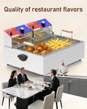 HTTSICHI Commercial Deep Fryer - 22 L Electric Deep Fryer with 10 L Basket, Commercial Deep Fryer with Basket (3Pcs)
