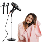 Erytlly Hair Dryer Stand Hands-Free Adjustable 360-Degree Rotating Blow Dryer Stand Hands can Hold 0.5kg Hair Dryer for Bathroom, Vanity, Makeup Room New Model Equipped with Two Collets
