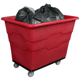 ReadySpace Commercial 16 Bushel Utility Cart with Steel Base, Poly Box Basket Truck, Laundry Cart, and Rolling Trash Bin