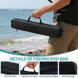 Jwthee Travel Fishing Rod Case Hard Shell, Fishing Pole Carrying Case for Travel Fishing Rod Bag Carrier Case Fishing Pole Travel Case with Shoulder Strap for Fishing Tools