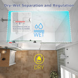 EPXMKX 55"- 60" W x 76" H Soft Closing Sliding Frameless Shower Doors,Nano Explosion-Proof Film Shower Glass Door,5/16" (8mm) Transparent Glass Shower Door (Brushed Nickel 60" Wx76 H)