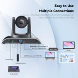 Conference Camera 3X Optical Zoom 1080P 60FPS Wide View Angel Conference Room PTZ Camera USB3.0/HDMI/RS485/RS232 Works Tenveo