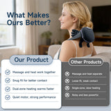 Luxulist Neck Massager for Pain Relief with Deep Tissue Massage and Heat, Bionic Hand Neck and Shoulder Massager for Back Relaxation Home Office Travel