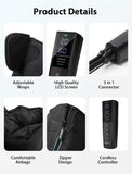 CINCOM Cordless Air Compression Massager - Rechargeable Leg & Foot Boots with 3 Modes, 10 Intensity Levels, 5 Timer Settings for Circulation, Pain Relief, Edema, RLS & Recovery