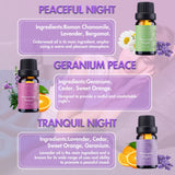 WECONA Essential Oils for Diffusers For Home - Dreamland Slumber Aromatherapy Oils Set for Humidifiers, 6x10ml - Essential Oil Blends Including Lavender, Cedar, Sweet Orange, Geranium, Roman Chamomile