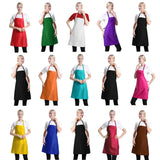 TSD STORY Total 15 PCS Mixed Plain Color Bib Aprons Bulk for Women Men Adult with 2 Front Pockets Chef Cooking Painting Baking(12colours,15pcs)