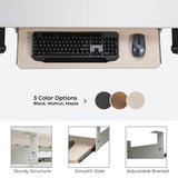 EUREKA ERGONOMIC Adjustable Keyboard Tray Under Desk, 28x11 Inch Large Slide Out Keyboard & Mouse Platform Tray, Wooden Pull Out Computer Keyboard Drawer for Typing Home Office Desk, Maple