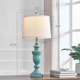 SAIWEYA 27.5" Set of 2 Farmhouse Table Lamps for Bedroom, 3 Way Dimmable Bedside Lamp with 2 USB +AC Outlet Nightstand Lamps for Living Room Resin Rustic Touch Lamps