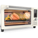 Nuwave Bravo Pro Smart Air Fryer Toaster Oven Combo, Airfryer Convection Oven Countertop, 10-in-1 Functions with Quicker & Even Crisp Technology, 1800W, 50-450°F, PFAS-Free, 21QT, Vanilla Cream