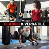 PAPABABE Dumbbell Set Rubber Encased Hex Dumbbell Free Weights Dumbbells Set Home Weight Set- 150 lb Set (Pair of 5 10 15 20 25 lb with Rack) papababe