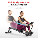 Sunny Health & Fitness Smart Compact Adjustable Rowing Machine, 12 Levels Adjustable Resistance, Complete Body Workout, Connect via Bluetooth with Exclusive SunnyFit App - SF-RW1205SMART Sunny Health & Fitness