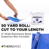 THERABAND Resistance Band, Blue, Extra Heavy, 50-Yard Roll, Latex-Free, Elastic Band for Exercise, Physical Therapy, Yoga, Pilates, Stretching, Home Workouts, Cut-to-Length, Color-Coded Levels