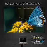 Valerion 100-inch Fixed Frame Projector Screen, 1.3 dB Gain, 80% PQE, 4K/8K Ultra HD, 3D Wall Mount Projector Screen, Works with Long Throw, Short Throw & Ultra Short Throw Projectors