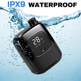 Portable Camping Shower, 2000mAh Rechargeable Battery, IPX9 Waterproof, LED Display with Battery & Water Temperature, Outdoor Shower Kit for Camping, Hiking, Travel, Car Washing & Pet Cleaning