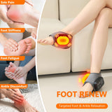 TEVIKE Foot Advanced Renew Triple Method Massager for Neuropathy and Plantar Fasciitis, Cordless Foot Massager with Heat and Vibration, Portable for Home Travel Use（Grey 2pcs）