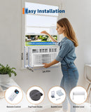 12000 BTU Window AC Unit - 115V Wi-Fi Enabled Air Conditioner for 550 Sq.Ft Rooms Fast Cooling Window Mounted with Remote Perfect for Apartments, Living Room Office